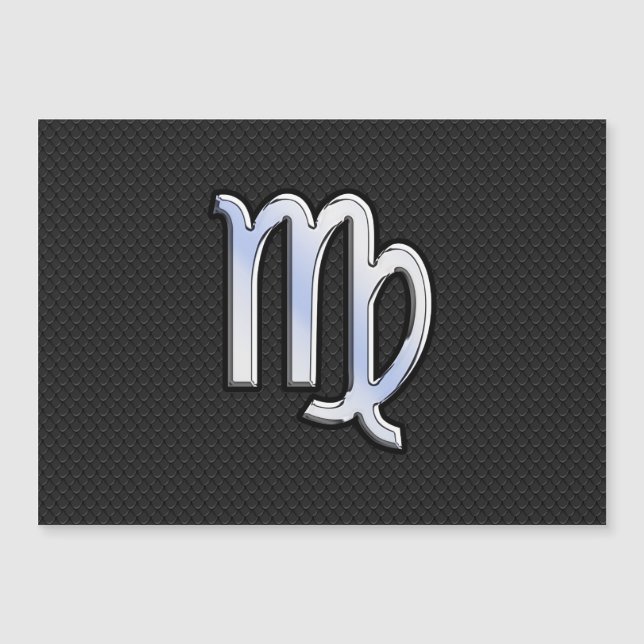 Chrome Like Virgo Zodiac Sign on snake skin (Front)