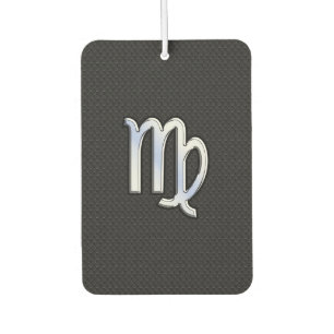 Chrome Like Virgo Zodiac Sign on snake skin Car Air Freshener