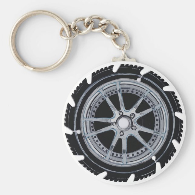 Chrome Mag Wheel Key Ring (Front)