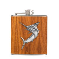 Chrome Marlin on Teak Print