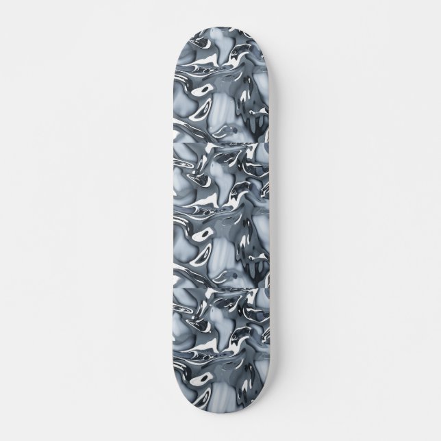 Chrome Metallic Flow Skateboard (Front)