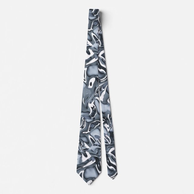 Chrome Metallic Flow Tie (Front)