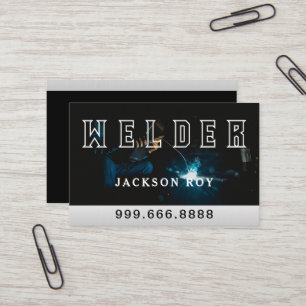 Chrome Metallic Metal Works Welding Service Welder Business Card