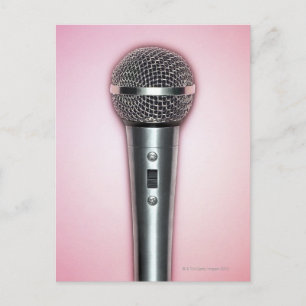 Chrome Microphone Postcard