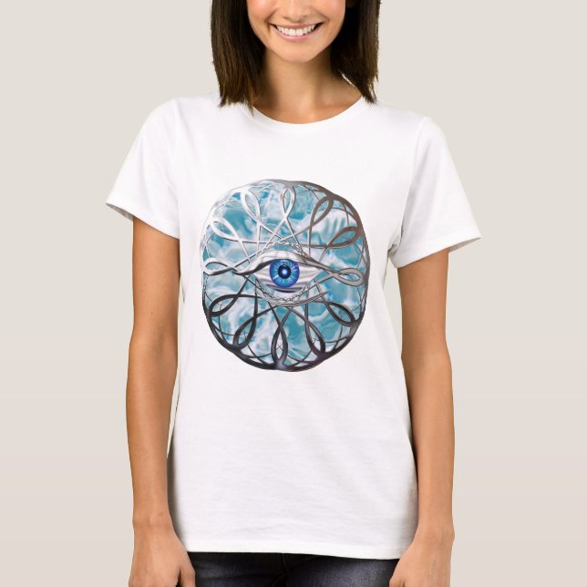 Chrome Mystical Eye Design T-Shirt (Front)