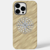 Chrome Nautical Compass on Sandy Beach Print