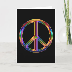 Chrome Peace Sign Card