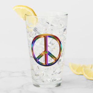 Chrome Peace Sign Glass