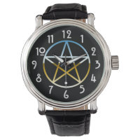 Chrome Pentacle on Black