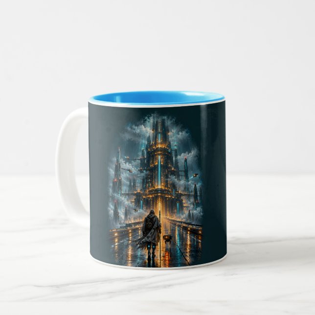 Chrome Pilgrim Two-Tone Coffee Mug (Front Left)