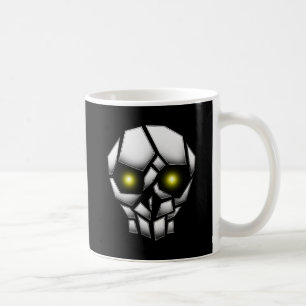 Chrome Plated Skull with Glowing Eyes Coffee Mug