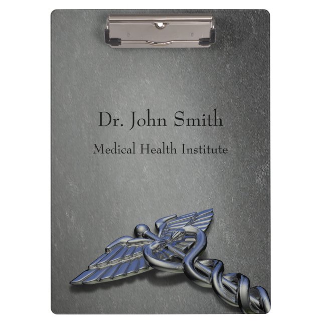 Chrome Professional Medical Caduceus - Clipboard (Front)