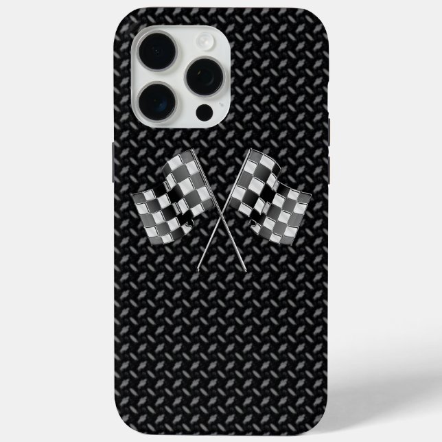 Chrome Racing Flags Case-Mate iPhone Case (Back)
