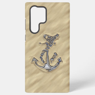 Chrome Rope Anchor in the Sand Decor Samsung Galaxy Case
