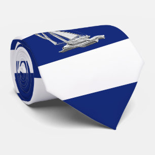 Chrome Sailing on Nautical navy blue Stripes Tie
