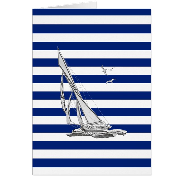 Chrome Sailing on Nautical Stripes (Front)