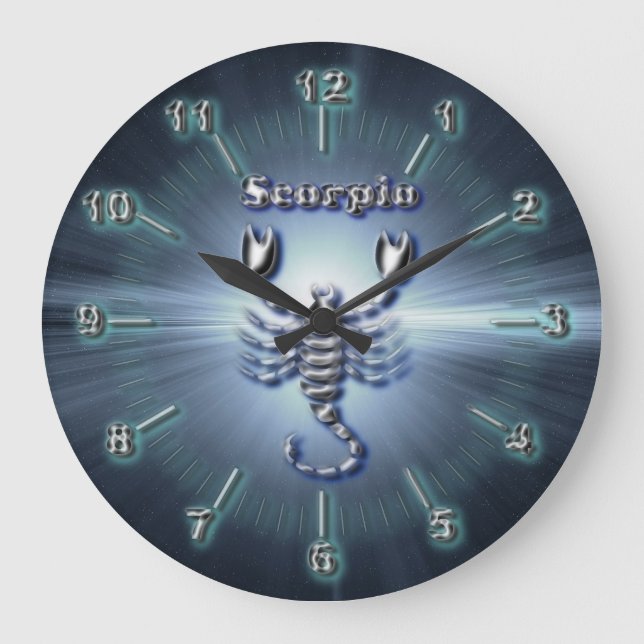 Chrome Scorpio Large Clock (Front)