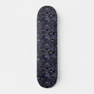 Chrome Skull and Bones Skateboard