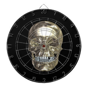 Chrome Skull Dart Board