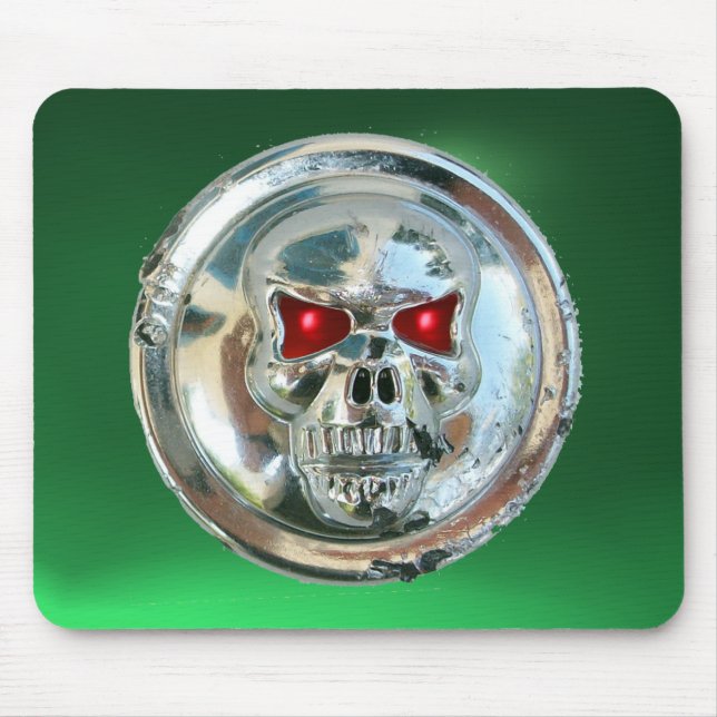 CHROME SKULL , Green Jade Mouse Mat (Front)