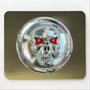 CHROME SKULL , Grey Agate Mouse Mat