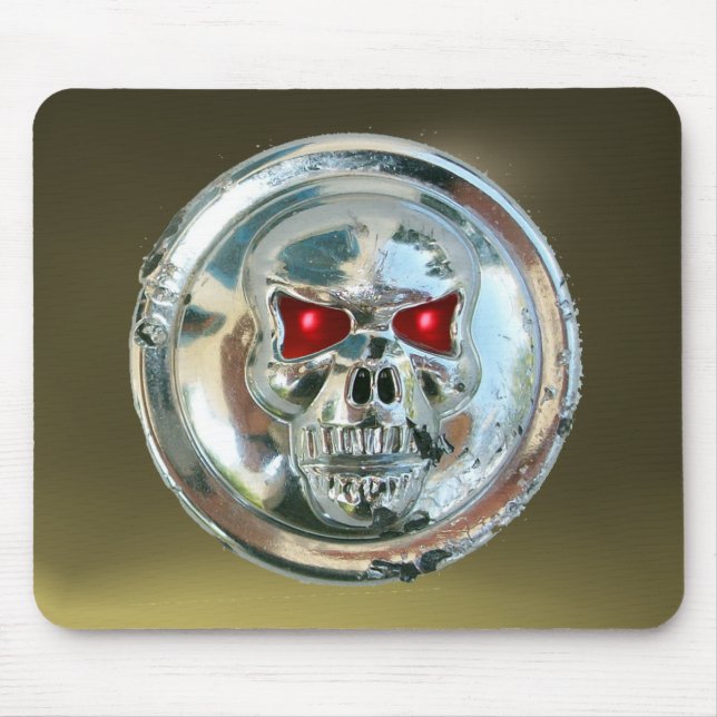 CHROME SKULL , Grey Agate Mouse Mat (Front)