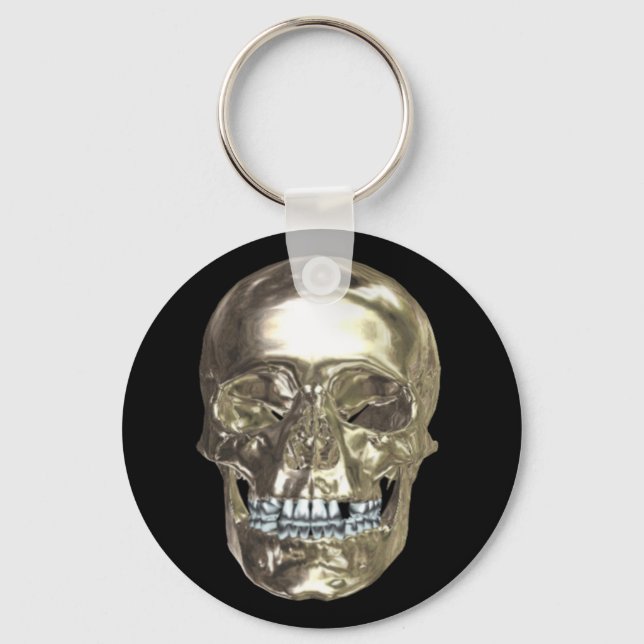 Chrome Skull Key Chain (Front)
