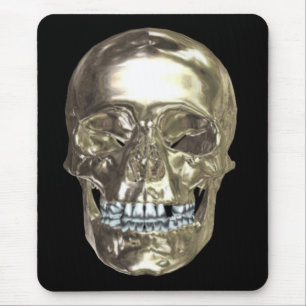 Chrome Skull Mouse Pad