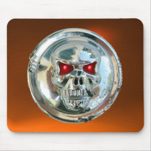 CHROME SKULL , Orange Agate Mouse Mat