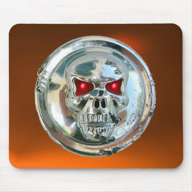CHROME SKULL , Orange Agate Mouse Mat (Front)