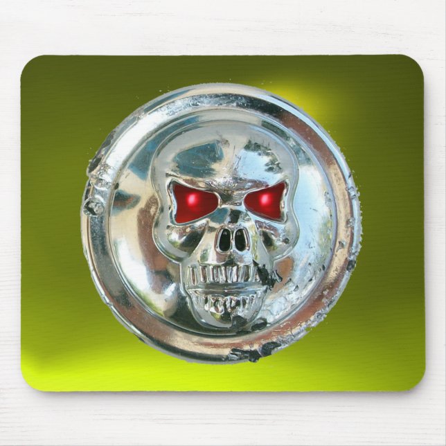 CHROME SKULL , Yellow Topaz Mouse Mat (Front)