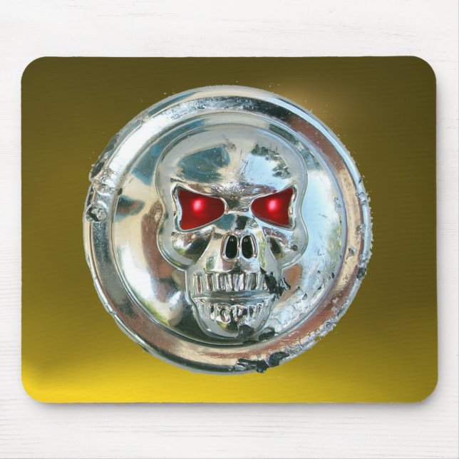 CHROME SKULL , Yellow Topaz Mouse Mat (Front)