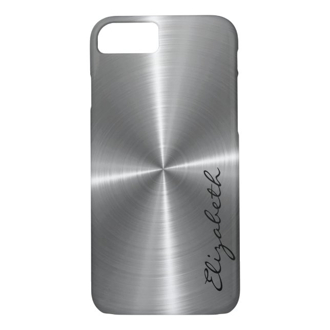 Chrome Stainless Steel Metal Look Case-Mate iPhone Case (Back)