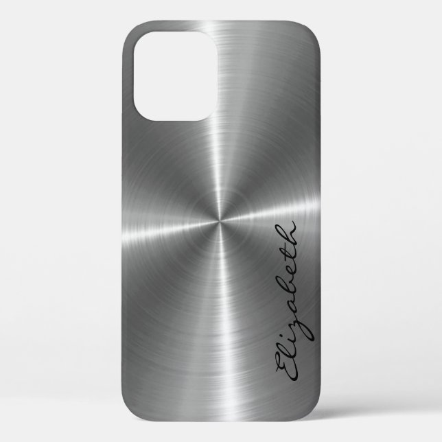 Chrome Stainless Steel Metal Look Case-Mate iPhone Case (Back)