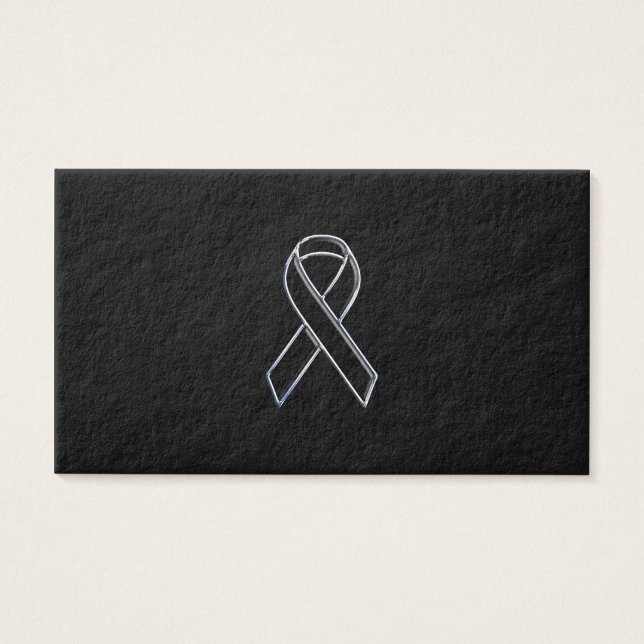 Chrome Style Black Ribbon Awareness (Front)