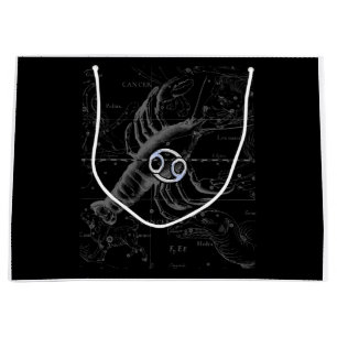 Chrome Style Cancer Zodiac Sign on Hevelius 1690 Large Gift Bag