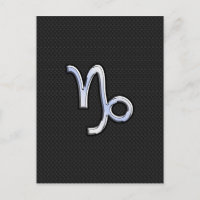 Chrome Style Capricorn Zodiac Sign on Snake style