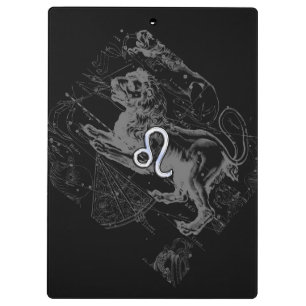 Chrome Style Leo Zodiac Map Hevelius 1690 Clipboard