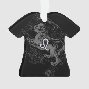 Chrome Style Leo Zodiac Sign on Hevelius Ornament