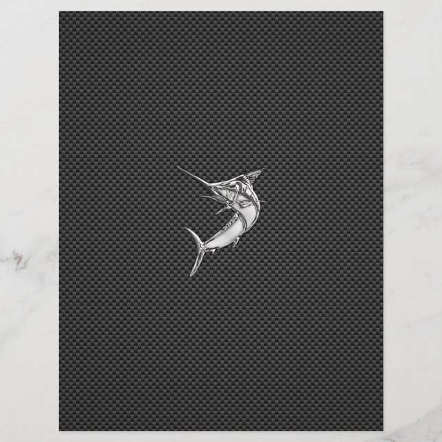 Chrome Style Marlin on Carbon Fiber (Front)
