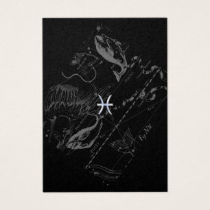 Chrome Style Pisces Zodiac Symbol on Hevelius