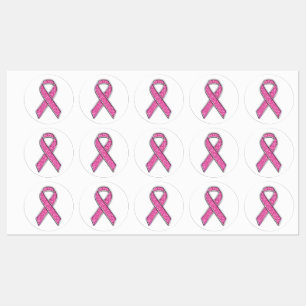 Chrome Style Print Pink Ribbon Awareness