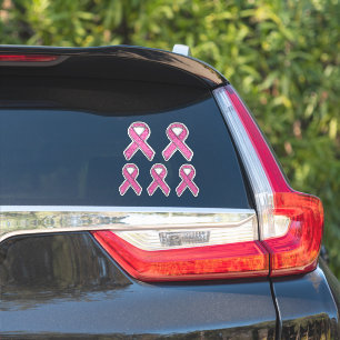 Chrome Style Print Pink Ribbon Awareness