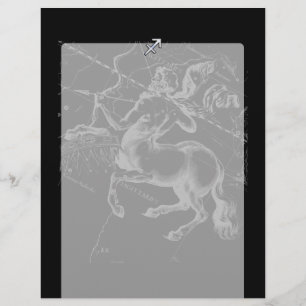Chrome Style Sagittarius Zodiac Sign on Hevelius