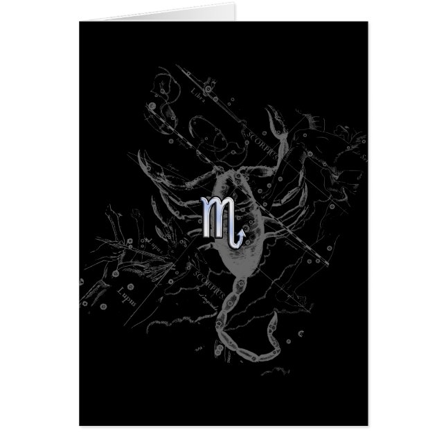 Chrome Style Scorpio Zodiac Symbol on Hevelius (Front)