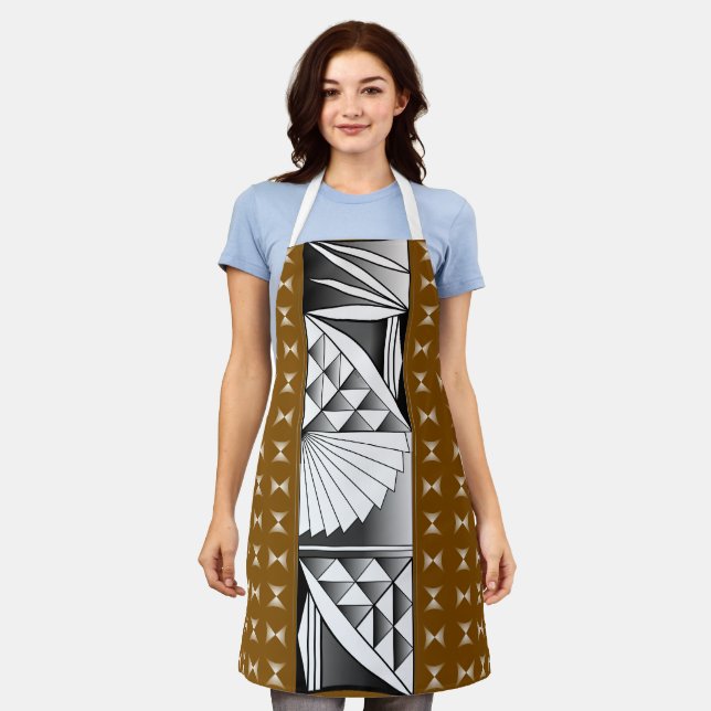 Chrome Sunrise on Brown Apron (Worn)