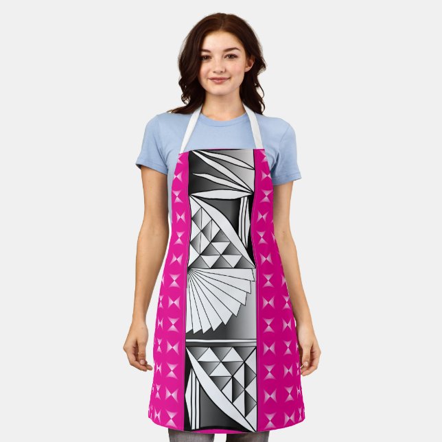 Chrome Sunrise on Hot Pink Apron (Worn)