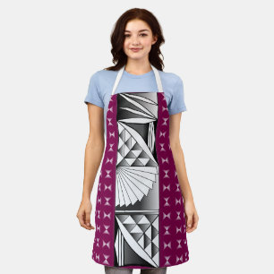 Chrome Sunrise on Maroon Apron