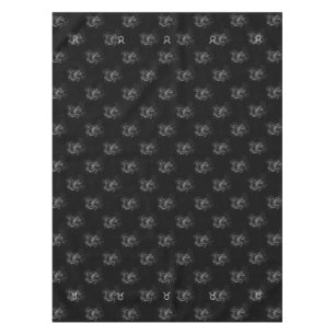 Chrome Taurus Zodiac Sign on Hevelius Style Tablecloth