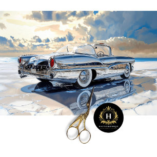 Chrome Vintage Car Art  Decoupage Tissue Paper